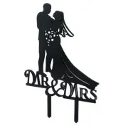 Mr Mrs Design Bride Groom Couple Hug Wedding Cake Topper Decoration Gift