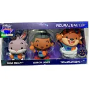 3 pc Purse Backpack Zipper Pull Set Space Jam Bug Bunny Taz Lebron James NEW