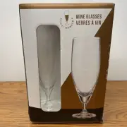 NEW Set of 4 Crystalite Bohemia from Czech Republic Wine Glasses 12oz