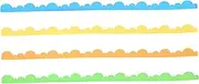 COHEALI 4pcs Scalloped Foam Decorative Flowers Bulletin Board Borders for Classroom Office Kindergarten Decor Diy Wall Border Decorations