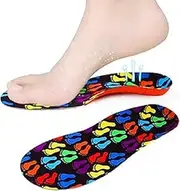 [Generic] Orthotics Insole Orthotic Shoes Inserts for Flat Feet and Arch Support (Colorful Feet, 26-29)