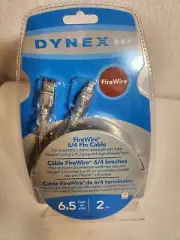 Dynex FireWire 6-Pin to 4-Pin Cable 6.5 feet (DX-FW64CAM) SEALED - FAST SHIP