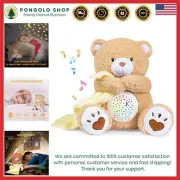 Baby Sleep Soother Plush Toy Soft Cloth Lullabies Night Light Projector Aid