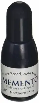 Tsukineko Memento Dye Water Based Ink REFILL Reinker 709 northern pine Green