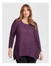 [Taking Shape] Ottoman Rib Knit Tunic in Orchid