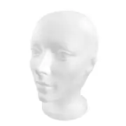 Olé Designs Female Foam Mannequin Head Wig Stand, Stable round Base - Styrofoam