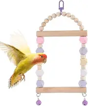 Parakeet Toys for Cage - Bird Swing Parakeet Swing | Parakeet Toys | Parrot Swing Bird Cage Accessories | Colorful Parrot Toys | Perch Stands for Budgerigar, Parakeet, Conure, Cockatiel