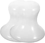PACKOVE 2Pcs Mushroom Shaped Jade Massage Stones, Scraping Tool, White, 1.57 x 1.49 x 1.02 Inch