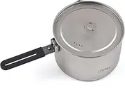 Pots, Camping Pots and Pans Portable Lightweight with Folding Handle for Open Fire Outdoor Cooking Camping Hiking Backpacking