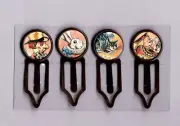 Graphic45 ALICE'S TEA PARTY #107 Antique Copper (4) Metal Clips HANDMADE