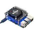Low Noise GPIO Cooling Fan LED Light Mini Turbo Fan for Raspberry Pi 4B/3B+/3B