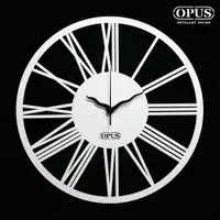 在飛比找PChome24h購物優惠-【OPUS東齊金工】歐式鐵藝時鐘-新羅馬數字(白) 裝飾掛鐘
