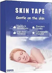 Gentle Transparent White Tape 120 Pcs - Hypoallergenic Tapes Strips for Sensitive Skin, Painless Removal, Breathable Comfortable to Exercise