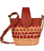 Ted Baker- GENESEY- T-Detail Canvas Mini Bucket Bag- Red- NIP- $195