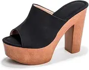 [Gikleihwy] Women's High Heel Fish Mouth Sandals Fashion Wedge Platform Light Arch Support Cork Flats Slippers Plus Size Outdoor Non-Slip Beach Sandals