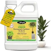 EZ-GRO House Plant Fertilizer 15-30-15, Indoor Plant Food - Concentrated Liquid Fertilizer with High Phosphorus | Liquid Plant Food for Houseplants | Specially Made for The Nutrition of Indoor Plants