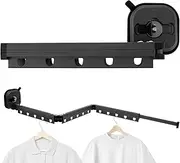 Tri-Fold Clothes Drying Rack Wall Mount, Suction Cup,Mounted Laundry Collapsible, Retractable Hanger for Patio Drilling-Free Travel Hotel, Caravan, Laundry, Bathroom, Balcony, Hanger Great Xmas Gift