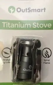 Camping Hiking Cookware Outsmart Ultralight Titanium Gas Stove Single Burner NEW