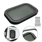 Vertical RV Window Cargo Trailer w/Trim Ring Screws Tinted Glass 12"X18"X1 1/2"