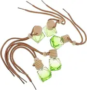 5pcs Car Perfume Pendant Travel Decorations Air Vehicle Interior Decor Polymer Clay Terrarium Essential Oil Diffusers Handbag Rivet Rearview Mirror Spray Paint High White Glass