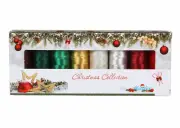 Mettler Poly Sheen and Metallic Christmas Embroidery Thread Set 8 Spools