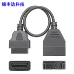 台灣現貨 OBD2 16PIN CONNECTOR轉換線適用於通用GM 12PIN老款小車轉接線