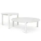 Nest Of Holloway Wooden Round Coffee Table - White