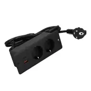 Recessed Socket 2 Outlets With PD20W USB C USB A Port Furniture Power Strip
