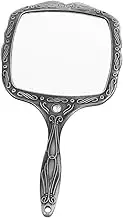 Vintage Style Handheld Makeup Mirror Retro Decorative Hand Mirror with Sturdy Frame for Travel Compact Design for Women Unique DIY Finish for Timeless Elegance