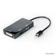 Connect Cable Male Mini DisplayPort to Female HDMI/DVI/VGA Adapter (Black)