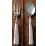 NEIMAN MARCUS Filet Pewter Large 9.75" Salad Serving Set H2070
