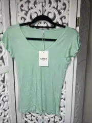 Only Women’s Top Tshirt Birds Egg Green Size Small Brand New With Tags