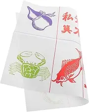 NAMOARLY Chinese Traditional Games Mat Thick Waterproof Fish Shrimp Crab Illustrations