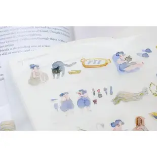 【膠帶合集】新款香港dodolulu和紙pet膠帶游戲人間青花 循環整卷