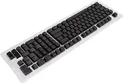 117 Keys Keycaps,OEM Height OPQ Opaque Keycaps, for 61/64/68/71/78/82/84/87 Keys Mechanical Keyboard (Black red Letters)
