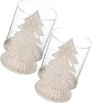 Anneome Candle Stand Set Christmas Candleholder Star Design Xmas Candle Holder for Xmas Decorations