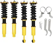 Coilovers Spring Shock Absorber Struts Compatible with Accord Compatible with Acura TSX 2004-2008 Adjustable Height Suspension Kit 2003-2007(Gold)