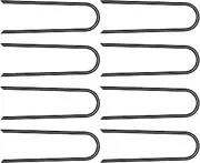 Trampoline Ground Stakes - Chain Link Fence Nails,Set of 8 High Wind Heavy Duty U Shaped Trampoline Ground Stakes for Camping Tents, Soccer Net
