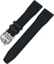 [KLVN] 22mm Soft Fluororubber FKM Watchbands 21mm 20mm For IWC Big Pilot Portofino Natural Rubber Watch Strap Tools