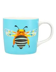 [Maxwell & Williams] Pete Cromer Garden Party Mug 370ml Blue Banded Bee Gift Boxed in Blue