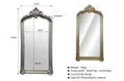 CLEARANCE - French Provincial Ornate Arch Style LUX Mirror - Silver Color