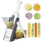 Safer Mandoline Slicer For Kitchen, Potato Slicer for Chips, Vegetable & Food...