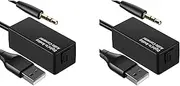 VENEKA 2X 192KHz Digital to Analog Audio Converter,DAC Digital Optical Toslink to Analog 3.5mm Jack Audio Cable Adapter