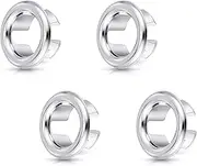 4 Packs Bathroom Overflow Drain Cover, Sink Overflow Ring, Round Basin Cover, Kitchen Bathroom Sink Hole Round Overflow Cover,Vanity Sink Overflow Cap Small Sink Insert