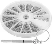 KONTONTY Mini Watch Tool Kit Watch Back Opener Screwdriver Set Repair Pliers Small Screws Nuts Assortment for Glasses Electronics