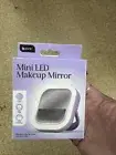 Lavender Glow Mini Travel LED Makeup Mirror with Pop-Out Stand