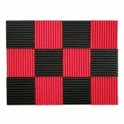 12 Pcs Soundproofing Foam Tiles Acoustic Studio Wedge Panels Set Pack Wall Sound