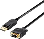 VoltShine DisplayPort Male to VGA Male Converter Cable 2 Meters, Ideal for Connecting Devices with Different Ports and projecting Video.