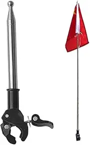 Extendable Flag Pole - Motorcycle Flagpoles, Flag Pole Holder | Elegant Stainless Steel Construction Flag Holder For Motorbikes, Bicycles Adjustable Outdoor Flag Mount For Kids And Decoration