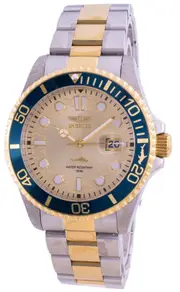 Invicta Pro Diver Champagne Dial Date 30022 Quartz Analog 100M Mens Watch